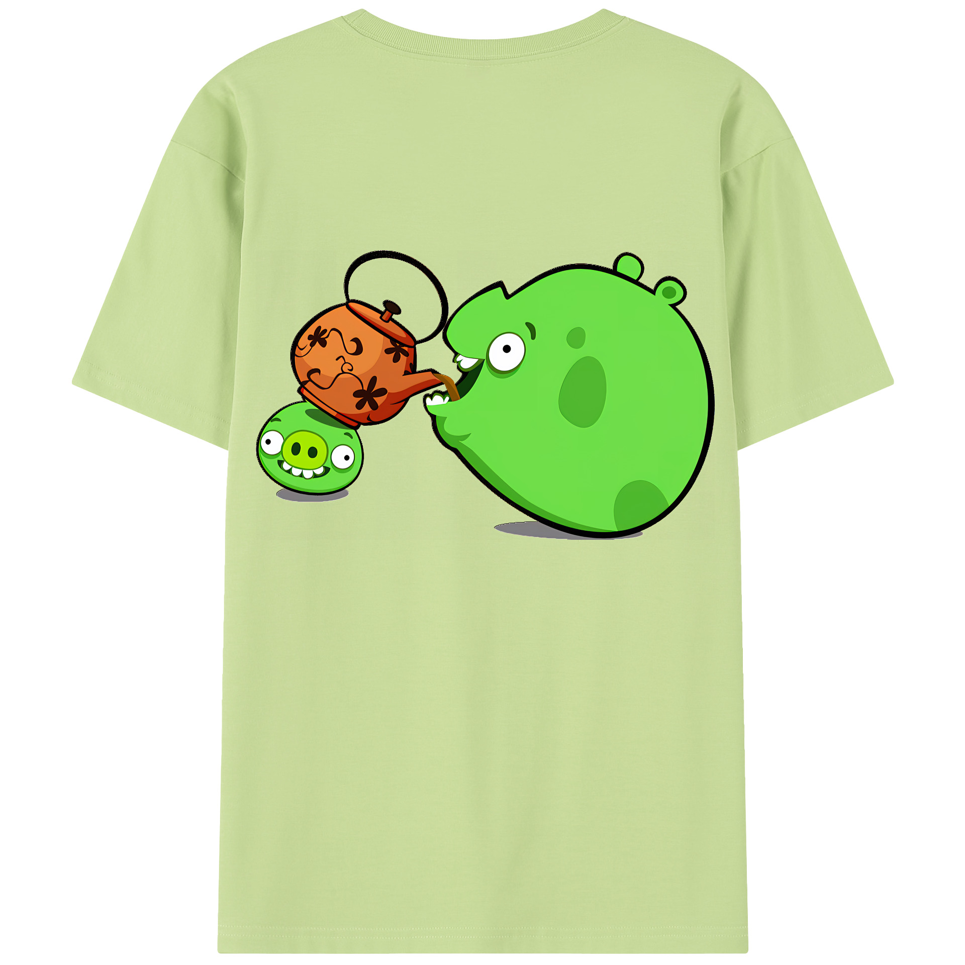 （画像用） Angry Birds アングリーバード 綿100％半袖Tシャツ（背面プリント）